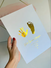 Load image into Gallery viewer, Personalised foil handprint / footprint keepsake (Copy)