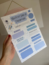 Load image into Gallery viewer, First Day in Reception Keepsake Print | Personalised School Milestone Sign | Reception Photo Prop | Back to School Gift