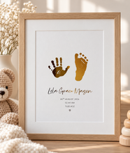 Load image into Gallery viewer, Personalised foil handprint / footprint keepsake (Copy)