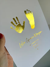 Load image into Gallery viewer, Personalised foil handprint / footprint keepsake (Copy)
