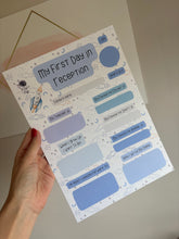 Load image into Gallery viewer, First Day in Reception Keepsake Print | Personalised School Milestone Sign | Reception Photo Prop | Back to School Gift