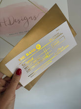 Load image into Gallery viewer, Personalised foil gift cheque