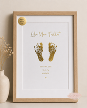 Load image into Gallery viewer, Personalised foil handprint / footprint keepsake