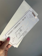 Load image into Gallery viewer, Personalised Christmas Birthday voucher / ticket
