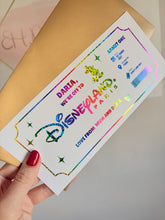 Load image into Gallery viewer, Personalised Foil Disneyland Paris Voucher Ticket