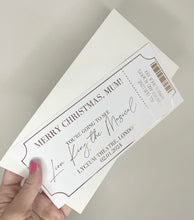Load image into Gallery viewer, Personalised Christmas Birthday voucher / ticket