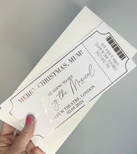 Load image into Gallery viewer, Personalised Christmas Birthday voucher / ticket