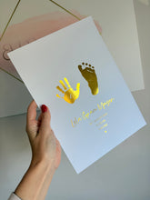 Load image into Gallery viewer, Personalised foil handprint / footprint keepsake (Copy)
