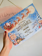 Load image into Gallery viewer, Personalised Santa Nice List Certificate | Christmas Eve Gift for Kids | Santa Certificate | Nice List Keepsake | Christmas Eve Box