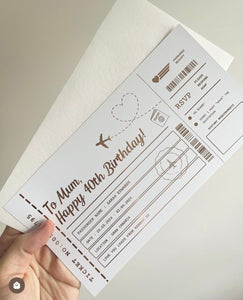 Boarding pass ticket Christmas Birthday voucher / ticket