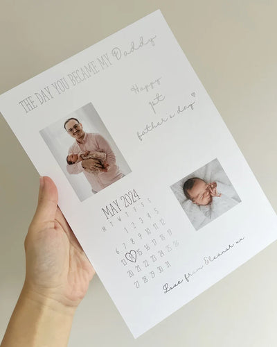 The day you became my Daddy print | Birthday, Christmas, Fathers Day