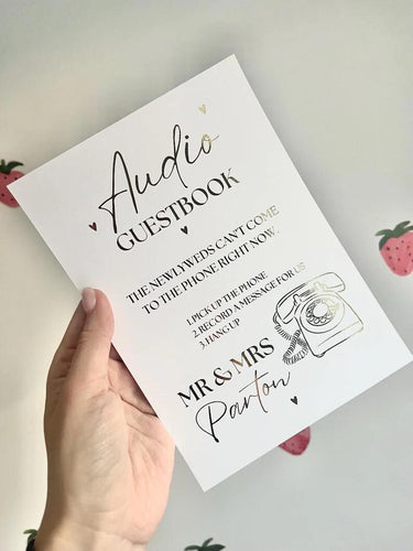 Audio Guestbook Foil Wedding Print
