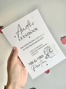 Audio Guestbook Foil Wedding Print