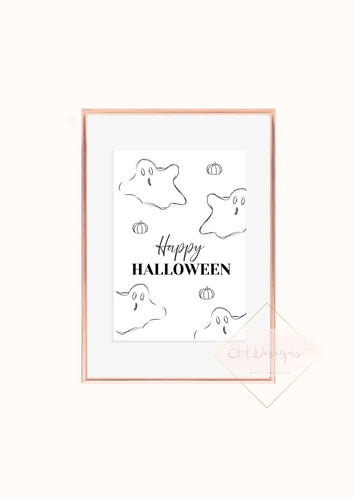 Happy Halloween Ghost Foil Print