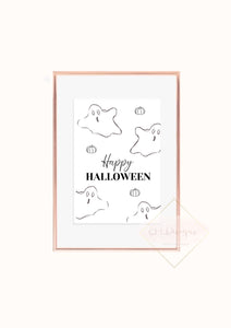 Happy Halloween Ghost Foil Print