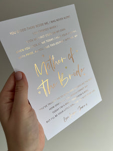 Mother of the Bride Foil Print (with hearts)