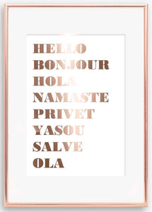 Hello, Bonjour, Hola