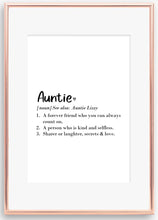Load image into Gallery viewer, Personalised Auntie definition print