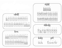 Load image into Gallery viewer, Grandchildren print with stick icons
