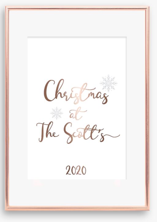 Personalised Christmas Print