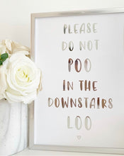 Load image into Gallery viewer, Please do not poo in the downstairs loo