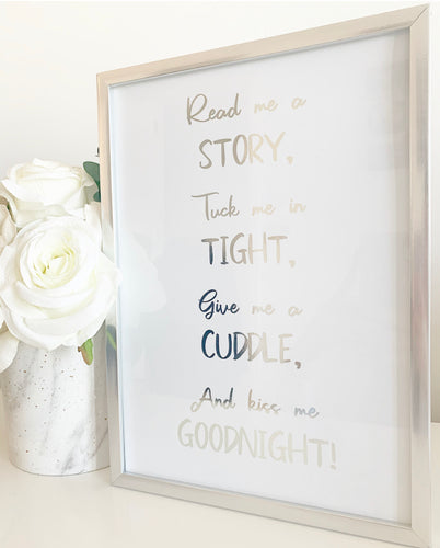 Read me a story, tuck me in tight