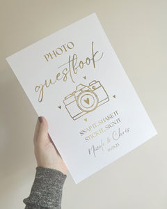 Photo Guestbook Foil Wedding Print