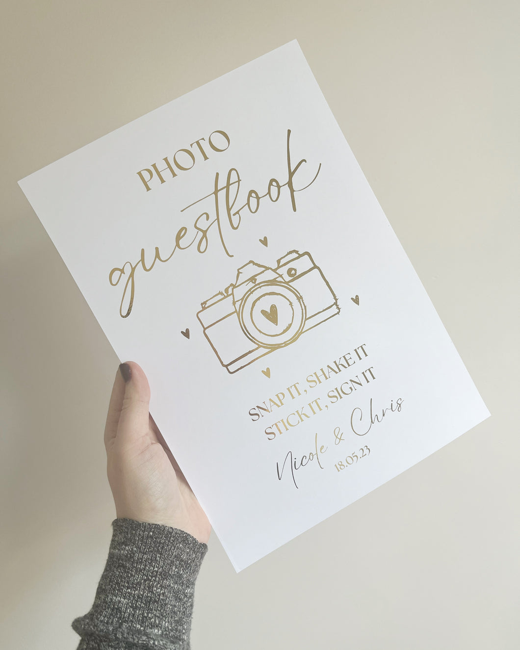 Photo Guestbook Foil Wedding Print