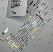 Load image into Gallery viewer, Personalised ticket &amp; passport voucher