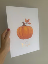 Load image into Gallery viewer, Personalised Pumpkin Halloween Print