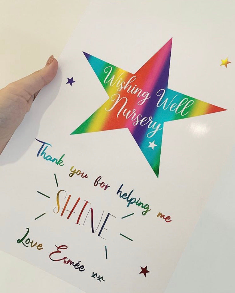 Thank you for helping me shine - Teacher Print