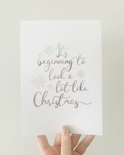 It's beginning to look a lot like christmas