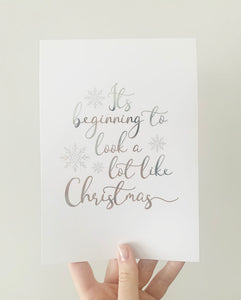 It's beginning to look a lot like christmas