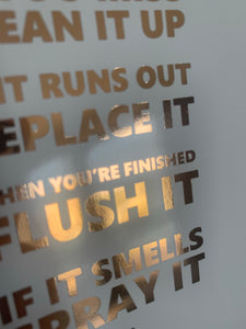 Bathroom Rules Print