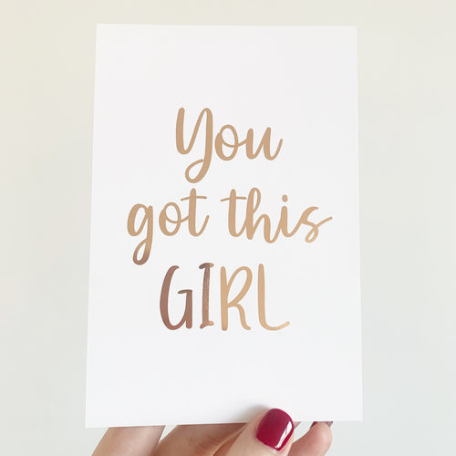 You got this girl