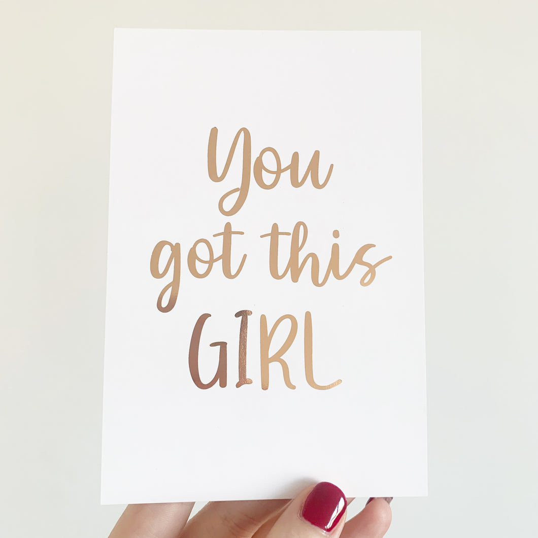 You got this girl