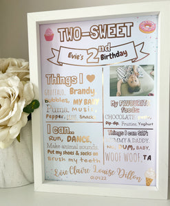 Two-sweet 2nd Birthday Print
