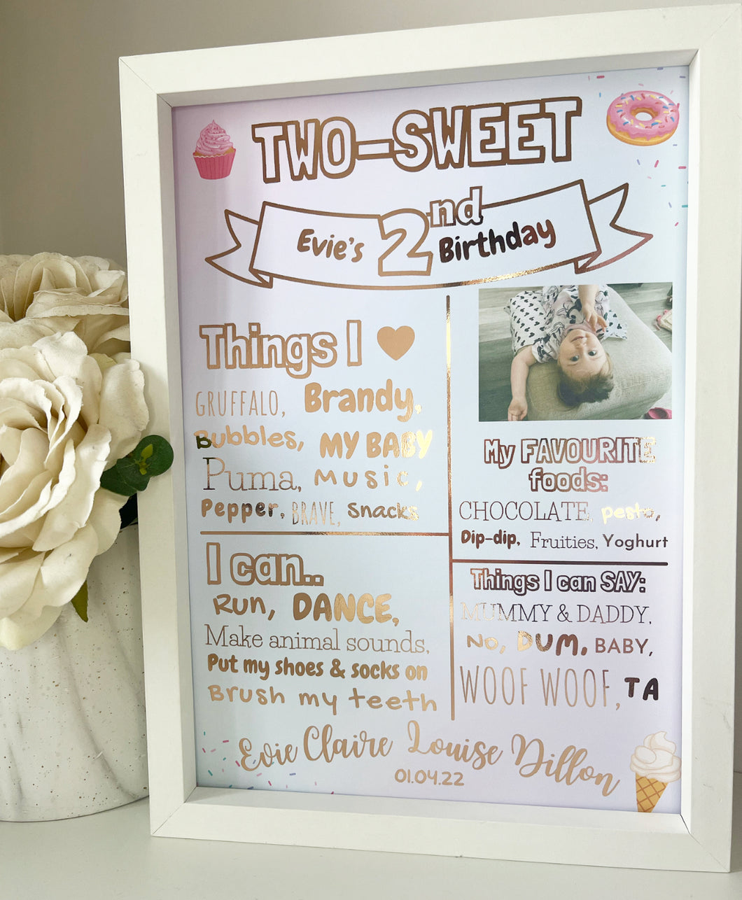 Two-sweet 2nd Birthday Print