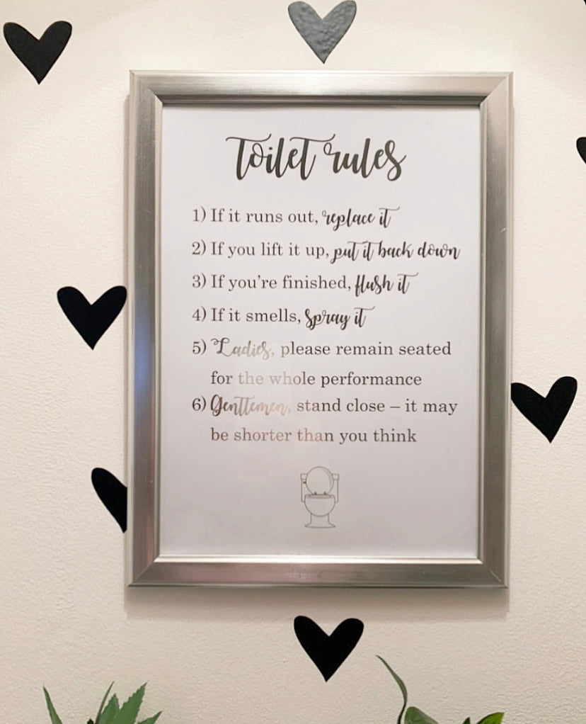 Toilet Rules Print