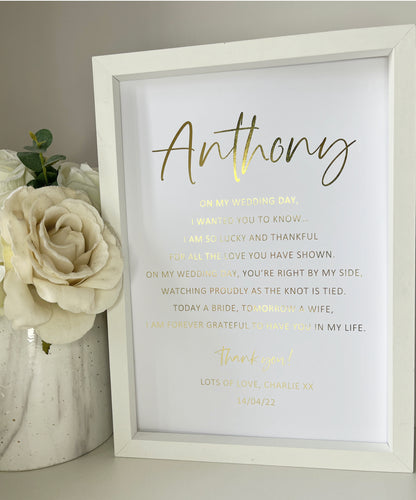 Step Dad / Father of the Bride Foil Print