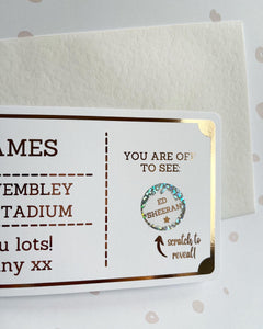 Scratch to reveal personalised voucher / ticket