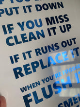 Load image into Gallery viewer, Bathroom Rules Print