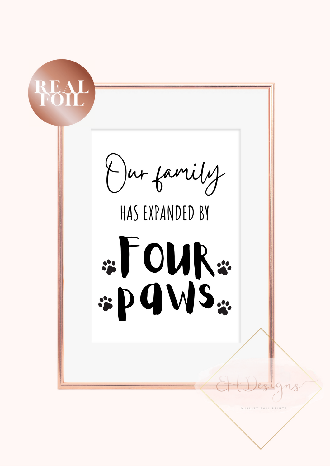 Our family has expanded by four paws