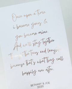 Happily ever after print