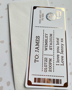 Scratch to reveal personalised voucher / ticket
