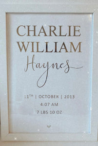 Newborn Name Print