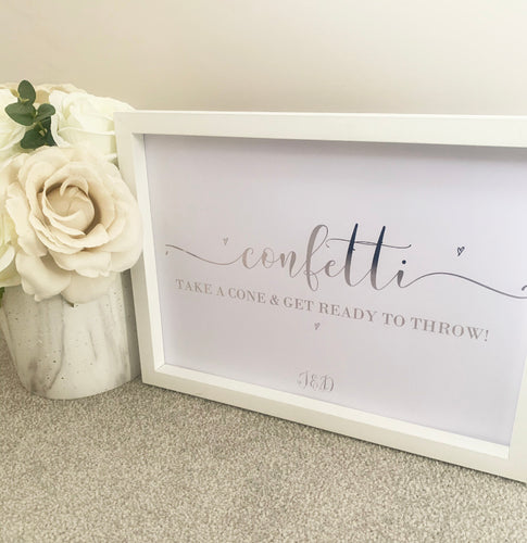 Please take some Confetti Foil Wedding Print