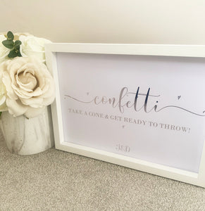Please take some Confetti Foil Wedding Print
