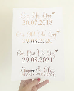 Nearly Weds Foil Print
