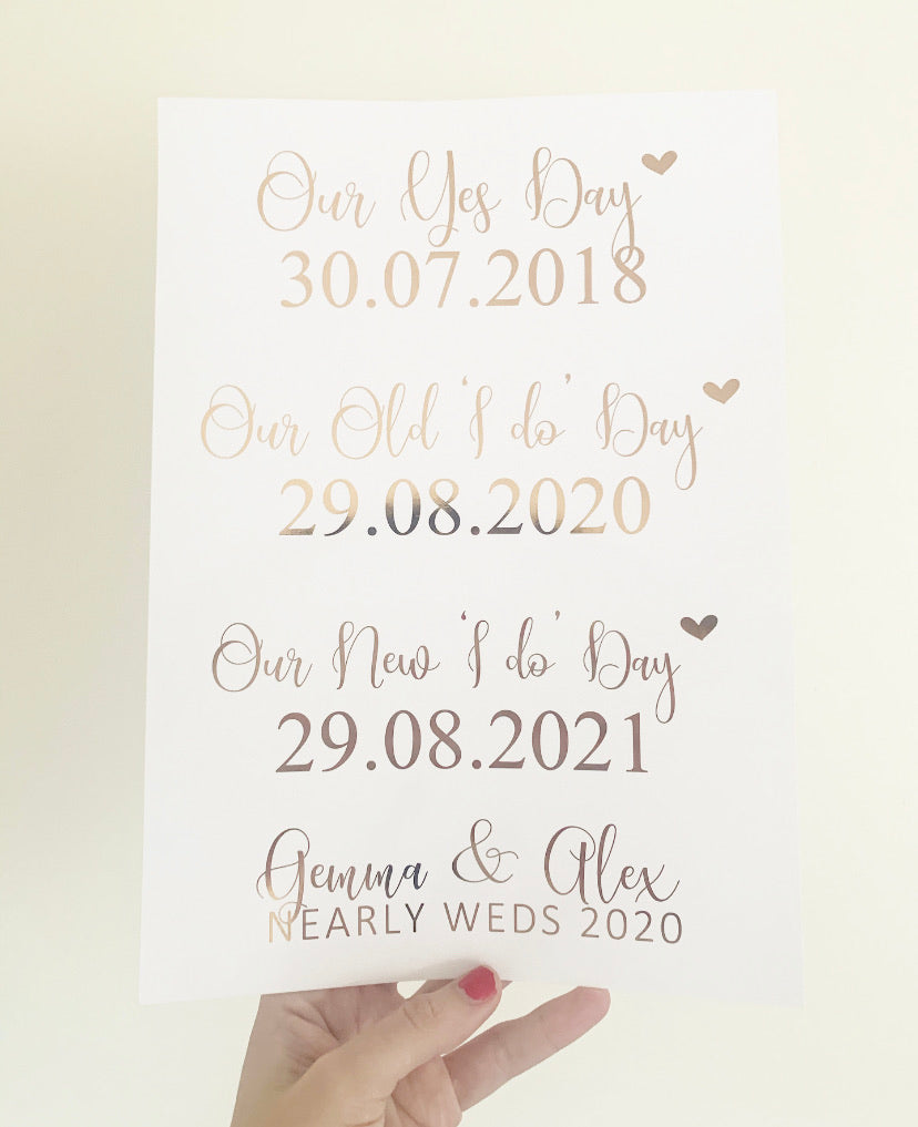 Nearly Weds Foil Print